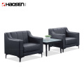 Modern Home\Office Fashion PU 3 and 1 Seater Black sectional leather sofa set